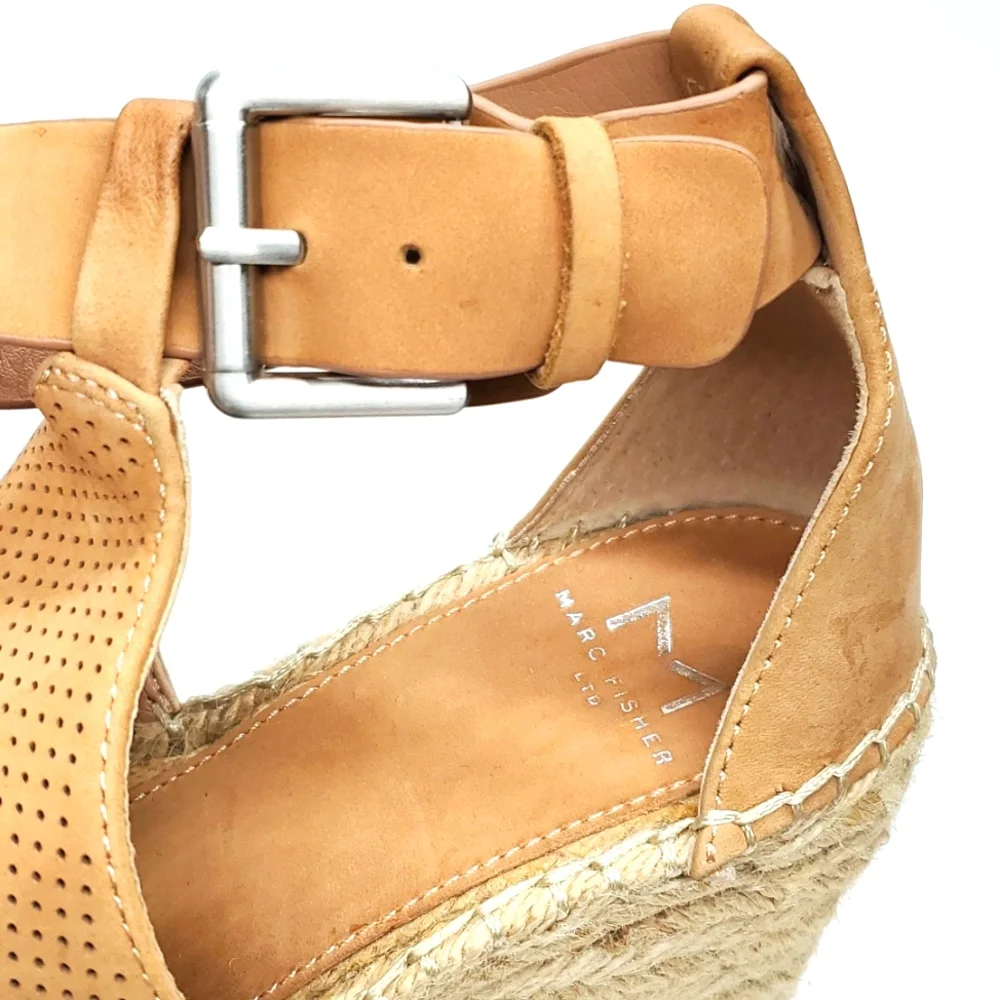 Marc Fisher MLANNIE Ankle Strap Platform Espadrilles 6M